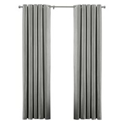 "Riva Paoletti Atlantic Ringtop Eyelet Curtains (Pair) - Grey - Woven Twill Fabric - Ready Made - 100% Polyester - 229cm width x 229cm drop (90"" x 90"" inches) - Designed in the UK ,ATLANTI/RT3/GRY"