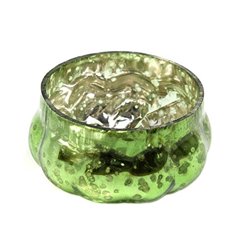 Insideretail Antique Pumpkin Votive, Glass, Green, 5 x 5 cm, Set of 48