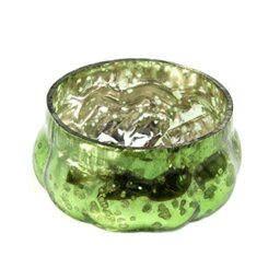 Insideretail Antique Pumpkin Votive, Glass, Green, 5 x 5 cm, Set of 48