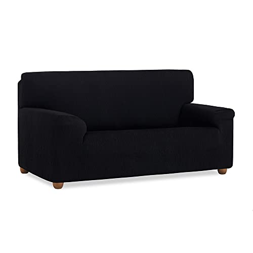 MAXIFUNDAS Vega Elastic Sofa Cover for 1 Seater, Black