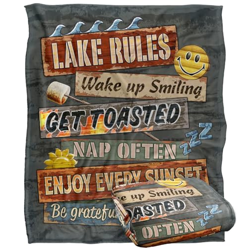 Jq Licensing - James Piazza Lake Rules Silky Touch Super Soft Throw Blanket 152 X 127 Cm