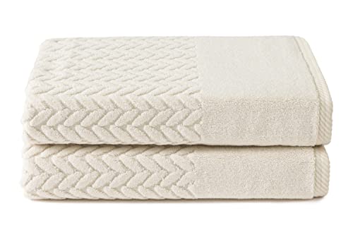 Texere Organic Cotton Jacquard Bath Towels (Merlot, 6) Idea