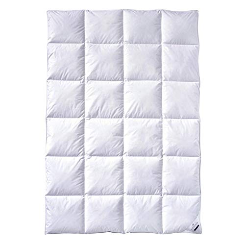 Billerbeck Martina® Down Duvet - 155 x 220 cm Blanket - Warm Winter Blanket - Suitable for Allergy Sufferers - 90% Goose Down, 10% Goose Feathers - White