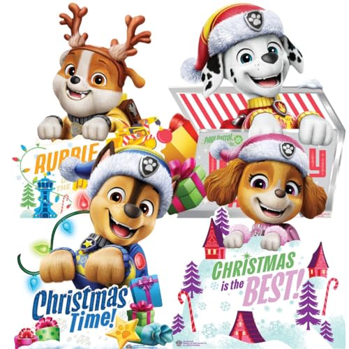 Star Cutouts SC4795 Paw Patrol Christmas Sign Star Mini Cardboard Cutouts 55cm - Kids Festive Decor