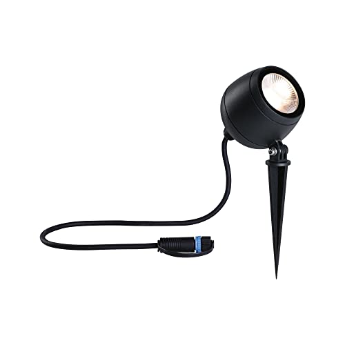 Paulmann 94774 Plug & Shine LED Garden Spotlight Kikolo IP65 7.2W 460lm Dimmable 261mm Anthracite Plastic/Aluminium 3000K Outdoor Light, Aluminium, 7.2 W