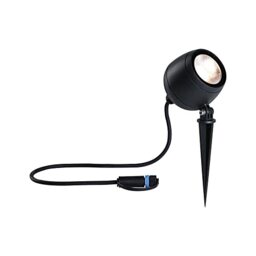 Paulmann 94774 Plug & Shine LED Garden Spotlight Kikolo IP65 7.2W 460lm Dimmable 261mm Anthracite Plastic/Aluminium 3000K Outdoor Light, Aluminium, 7.2 W