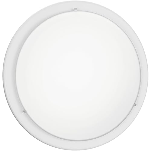 Eglo LED Ceiling Light Planet, wall lamp, Ceiling lamp Made of White Metal and Frosted Glass, Living Room lamp, Hallway Ceiling Light, Warm White, Ø 29 cm