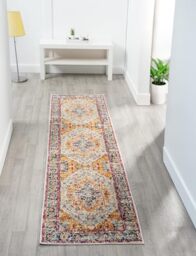 San Marino Multicolour Traditional Runner Rug, Heritage, 60x220cm