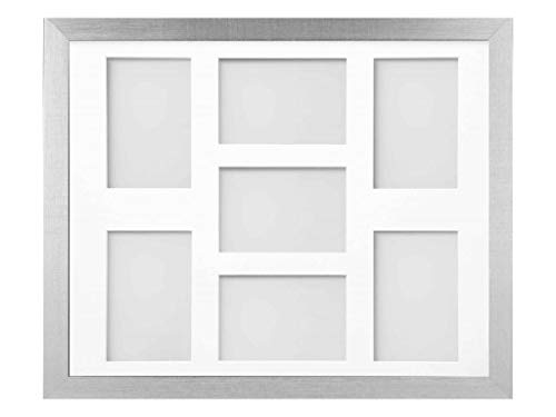 Frame Company Simpson Silver Multi Aperture Photo Frame, 20x16 for 6x4 inch (x7)
