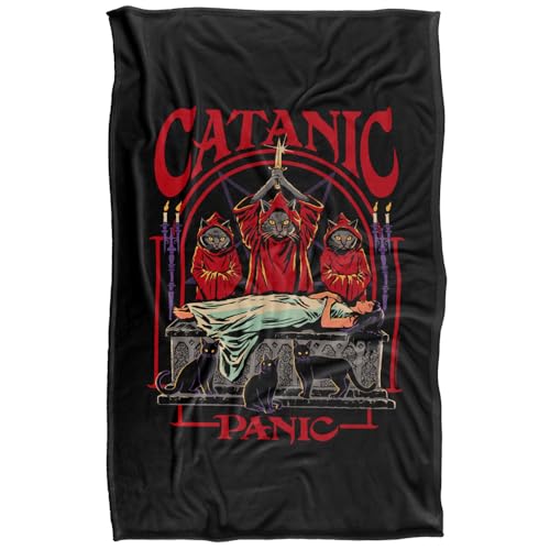 Steven Rhodes Catanic Panic Silky Touch Super Soft Throw Blanket 91 X 147 Cm