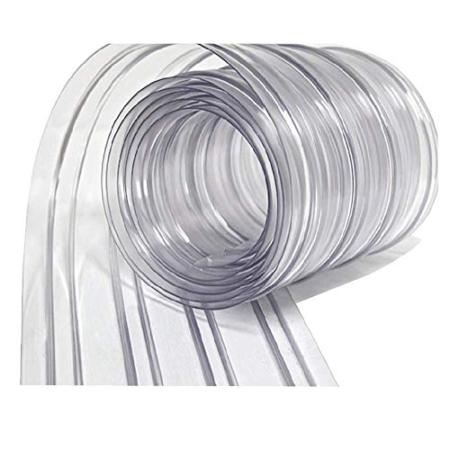 Resilia - Plastic Vinyl Strip Curtain and Mounting Hardware for Walk in Freezers, Coolers & Warehouse Doors (Strip - 8 Inches x 75 Feet)