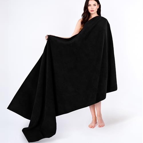 Cotton Paradise Oversized Bath Sheet, 100% Cotton 40x80 Clearance Bath Towel Sheet, Jumbo Large Bath Towel for Bathroom, Black Bath Sheet