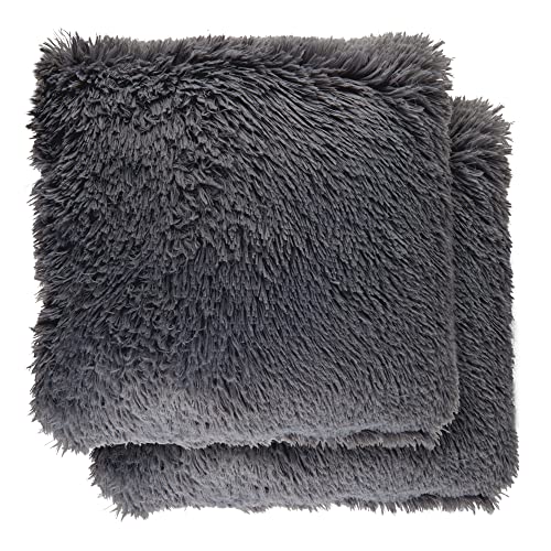 Emma Barclay Doux Super Soft Cushion Cover in Charcoal Grey - 17x17 (43x43cm)