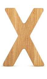 Small Foot 12077 ABC Letter X Made of Sustainable Bamboo Can Be Combined with Other Letters as Decoration or Door Sign
