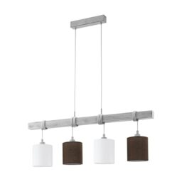 Eglo Pendant Light Townshend 2, 4-Light Hanging Lamp Vintage