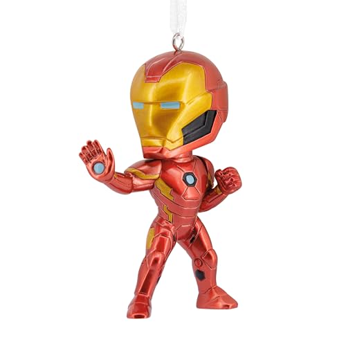 Hallmark Collectable MARVEL Stylised Iron Man Ornament, Christmas Tree Decoration, Red & Yellow