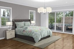 DILIOS Single Bedding Set, Vintage look, 100% Cotton, Duvet Cover 140x200 cm + Pillowcase 50x75 cm, Green Mint