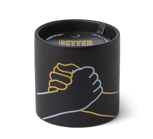 Paddywax Scented Candles in Matte Ceramic Impressions Collection Artisan Candle, 163g, Better Together