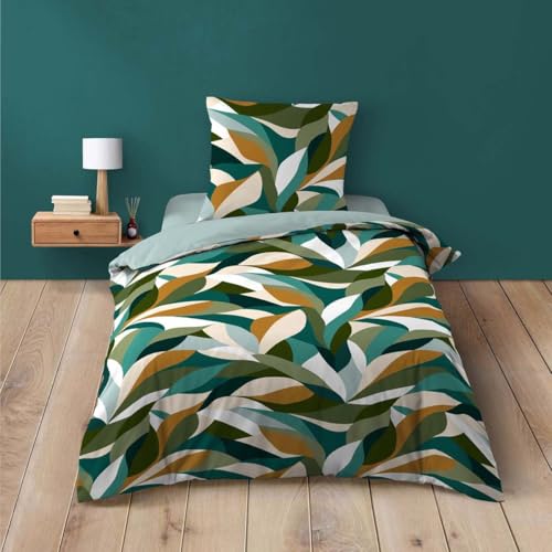 Douceur d'Intérieur, Swan 2-Piece Bedding Set (140 x 200 cm) Blue 100% Cotton