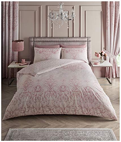 GC GAVENO CAVAILIA Polycotton Fabric Paisley Duvet Cover, Reversible Floral Bedding Single Bed Set With Matching Pillow Case, Pink