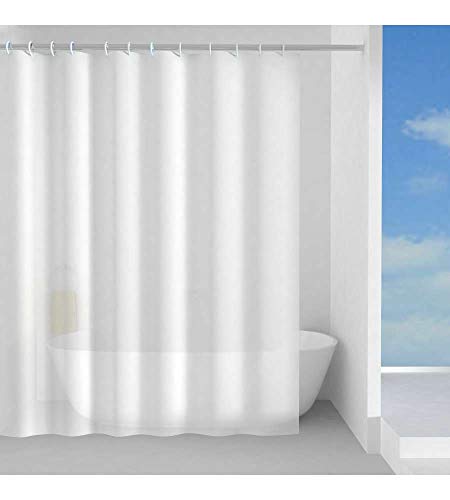 Gedy - Basic Peva Shower Curtain, White Finish, Dimensions 200 x 180 x 0.1 cm and Weight 0.35 kg