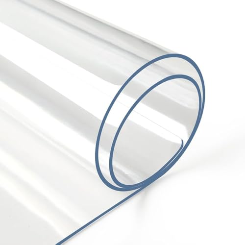 Deep Dream 2.0mm Clear Desk Cover Protector, 48??90 Inch Clear Table Protector, Rectangular Vinyl Desk Pad, PVC Plastic Table Cover for Office, Dresser, Night Stand, Computer & Writing Desk Tabletop