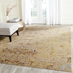 Safavieh Metro-Mod Indoor Woven Rectangle Area Rug, Mystique Collection, MYS971, in Gold / Multi, 91 X 152 cm for Living Room, Bedroom or Any Indoor Space