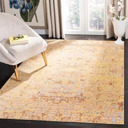 Safavieh Metro-Mod Indoor Woven Rectangle Area Rug, Mystique Collection, MYS971, in Gold / Multi, 91 X 152 cm for Living Room, Bedroom or Any Indoor Space