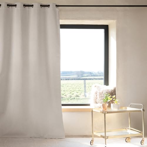 Home Maison - Double Sided Blackout Curtain Polyester Ivory 135 x 180 cm
