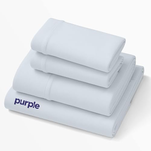 SOFTSTRETCH-King/Cal King-Morning Fog - Stretchy and Breathable, Moisture-Wicking, Designed for Your Purple Mattress, Fitted Sheet, Soft and Durable
