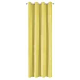 Eurofirany Smooth Blackout Blackout 8 Eyelets Soft Curtains Modern Simple Bedroom Children's Room Living Room Polyester Mustard 135 x 250 cm