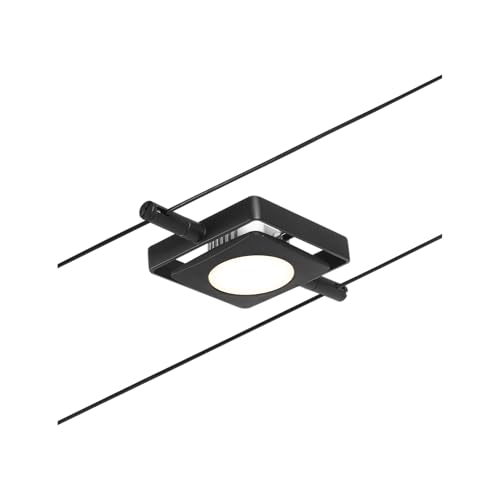 Paulmann 94425 CorDuo LED Cable System Spot MacLED DC incl. 1 x 4.5 Watt Expandable Black Matt Chrome Wire Rope Metal 3000 K
