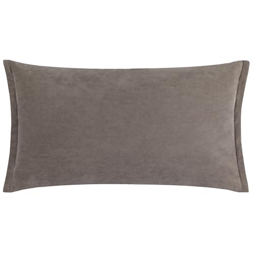 Yard Merton Velvet Polyester Filled Cushion - Taupe - 30x50cm