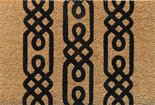 Entryways Nodus Non Slip Coir Doormat, Black, 40 cm x 60 cm x 15 mm
