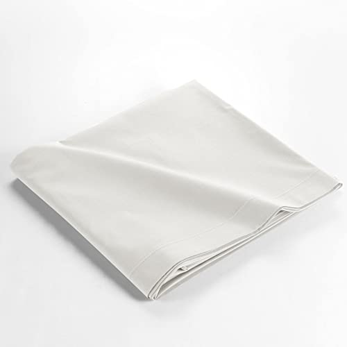 douceur d'intérieur 180 x 290 cm 100% Organic Cotton Biolina White Flat Sheet