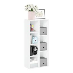 Furinno LUDER 7-Cube Bookcase, Book Shelf, Bookshelf, White