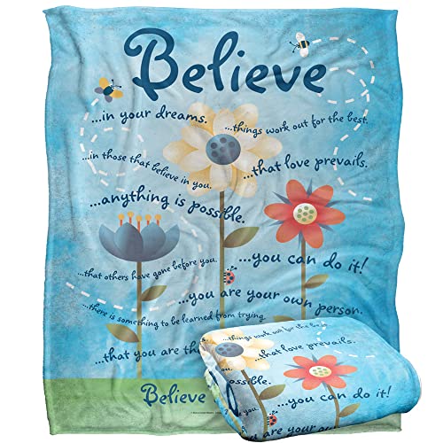 Bcreative - Retrorocket Studio Believe In Yourself Silky Touch Super Soft Throw Blanket 152 X 127 Cm