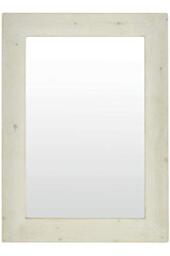 Mirror Large Bathroom Rustic White Solid Wood Wall 3ft1 x 2ft3 (93cm x 68cm)