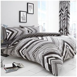 Gaveno Cavailia Luxurious AUSTIN Bed Set with Duvet Cover and Pillow Cases, Polyester-Cotton, Grey, King