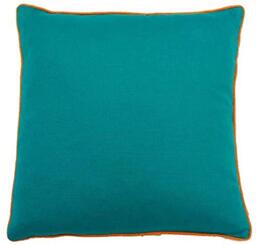 "Riva Paoletti Cushion Cover, Viscose, Turquoise/Orange, 45cm x 45cm (18"" x 18"" inches)"