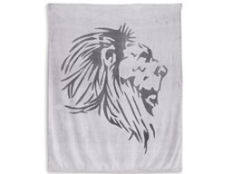 Soleil d'ocre Extra Soft Blanket 130 x 150 cm Lion Grey and Anthracite, Polyester, Big