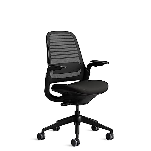 Steelcase Series 1 Ergonomic Office Chair With LiveBack Lumbar Support And 4D Armests Black/Black Made in Europe