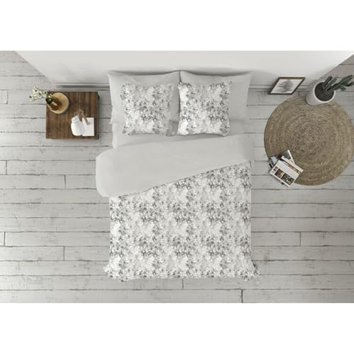 Pierre Cardin Lucia Grey 2 Piece Duvet Cover Set for 90cm Bed Multi-Coloured