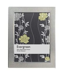 "Evergreen Premium Silver Plated Photo Frame, Full Pink Dot Pattern Free Standing or Wall Hung. Landscape Or Portrait 6""x8"" [15x20cm]"