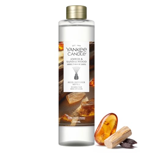 Yankee Candle Reed Diffuser Refill - Amber & Sandalwood - For Small to Medium Spaces - Up to 10 Weeks of Fragrance