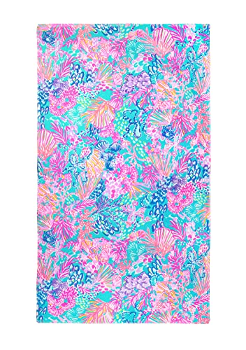 Lilly Pulitzer Oversized Pool/Beach Towel, 40 x 70, Large Terry Cloth Towel for Adults, Splendor in The Sand