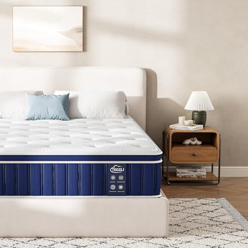 TeQsli Small Double Mattress, Gel Memory Foam Pocket Sprung Orthopedic Mattress Edge Support & Motion Isolation Spring Hybrid Small Double Mattresses Medium Firm Feel 120x190x27 cm