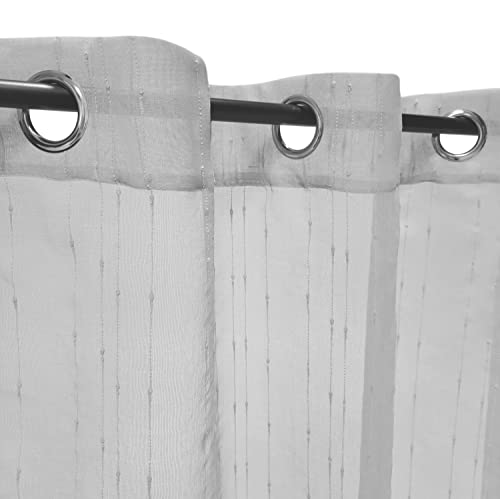 Atout Ciel Eyelet Curtain 140 x 240 cm Grey Ready to Hang