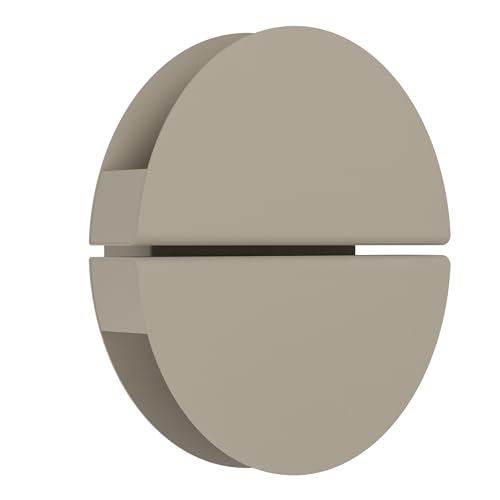 Eglo LED wall lamp Pianosa, Indoor Mounted Light with indirect Lighting, Round Metal Bedroom in Sand Colour, Warm White - Cool White, Ø 18 cm
