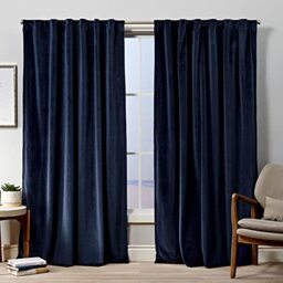 Exclusive Home Curtains Curtain Panel, Polyester, Navy, 52x84